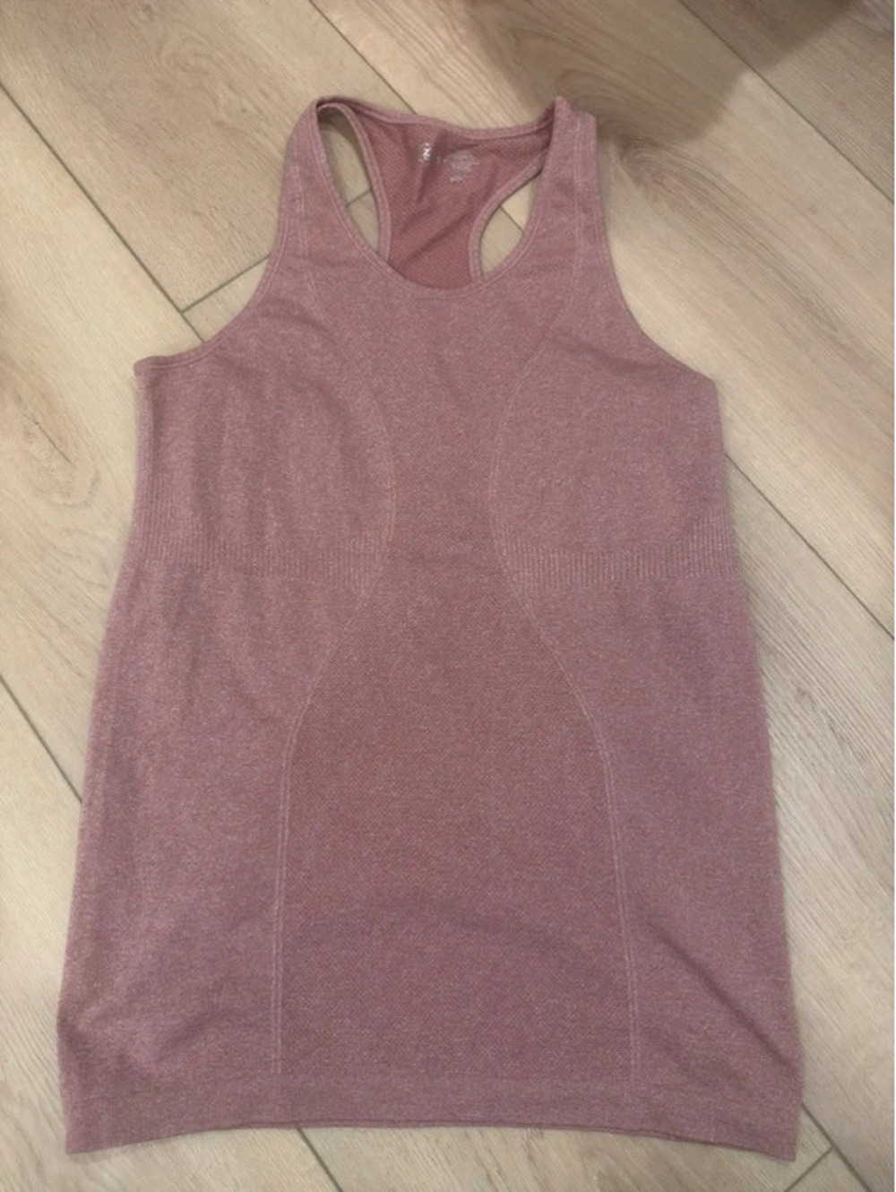 ZYIA Active Mauve Pink Seamless Racerback Athletic Workout Tank Top